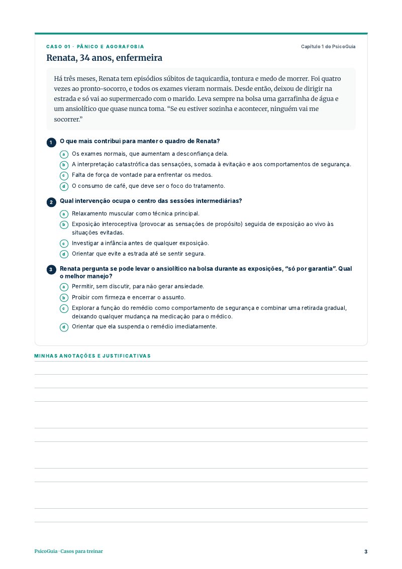 Caso para treinar com perguntas de múltipla escolha